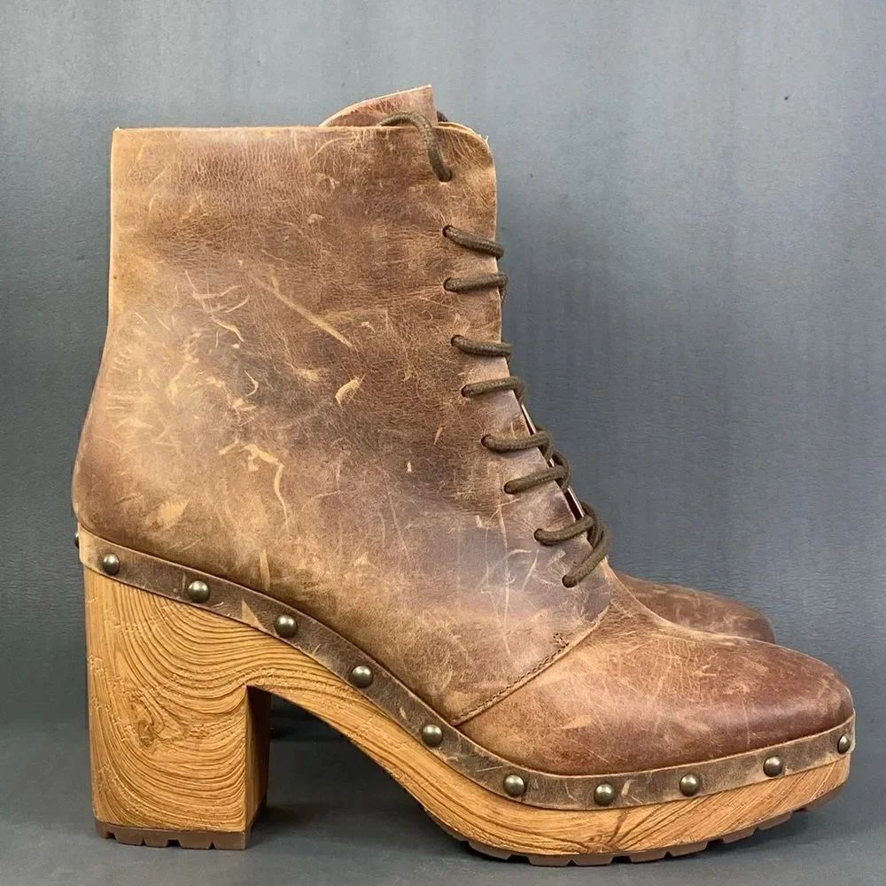 Kork-Ease Sherborn Leather Lace-Up Boot - Brown womens size 9.5